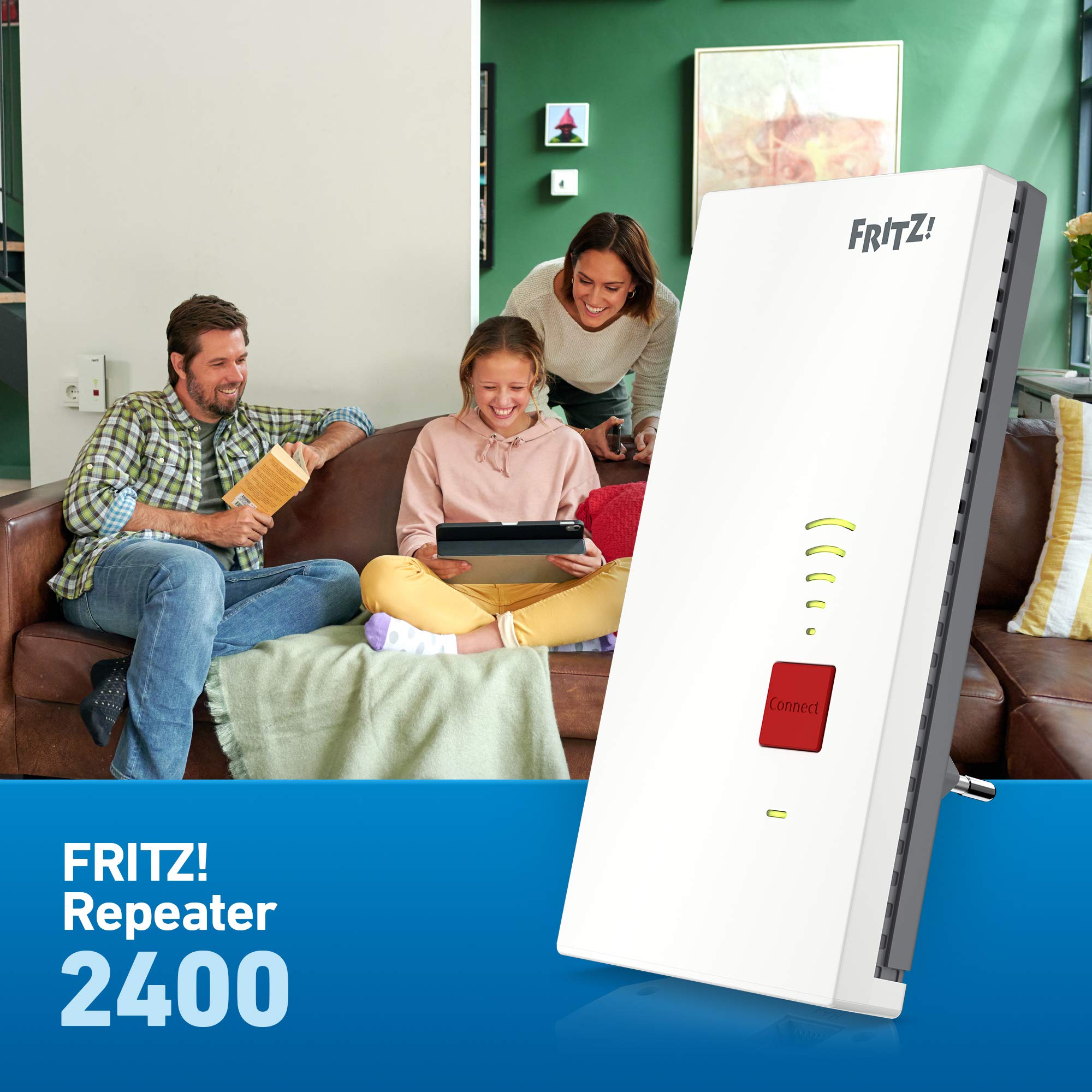 FRITZ!Repeater 2400 – Dual-WLAN AC+N Repeater mit bis zu 1.733 MBit/s & LAN